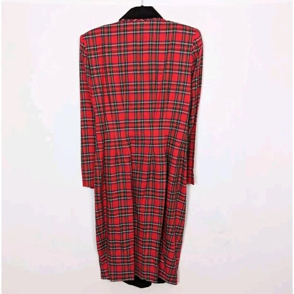 80s Talbots 8 ALBERT NIPON EXECUTIVE DRESS Double Breast Button Plaid Old Money - Picture 2 of 13